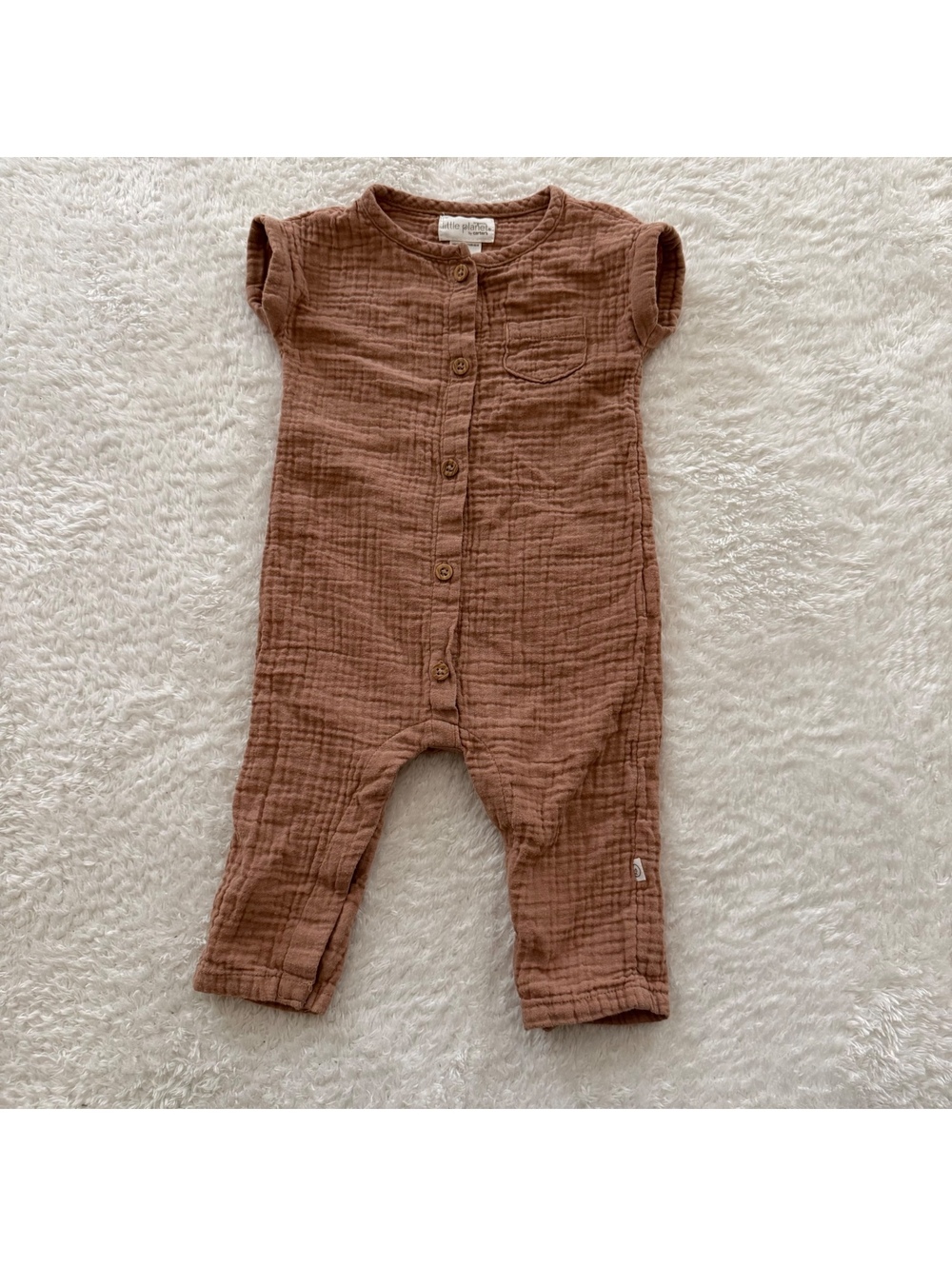 9m Muslin Brown Romper